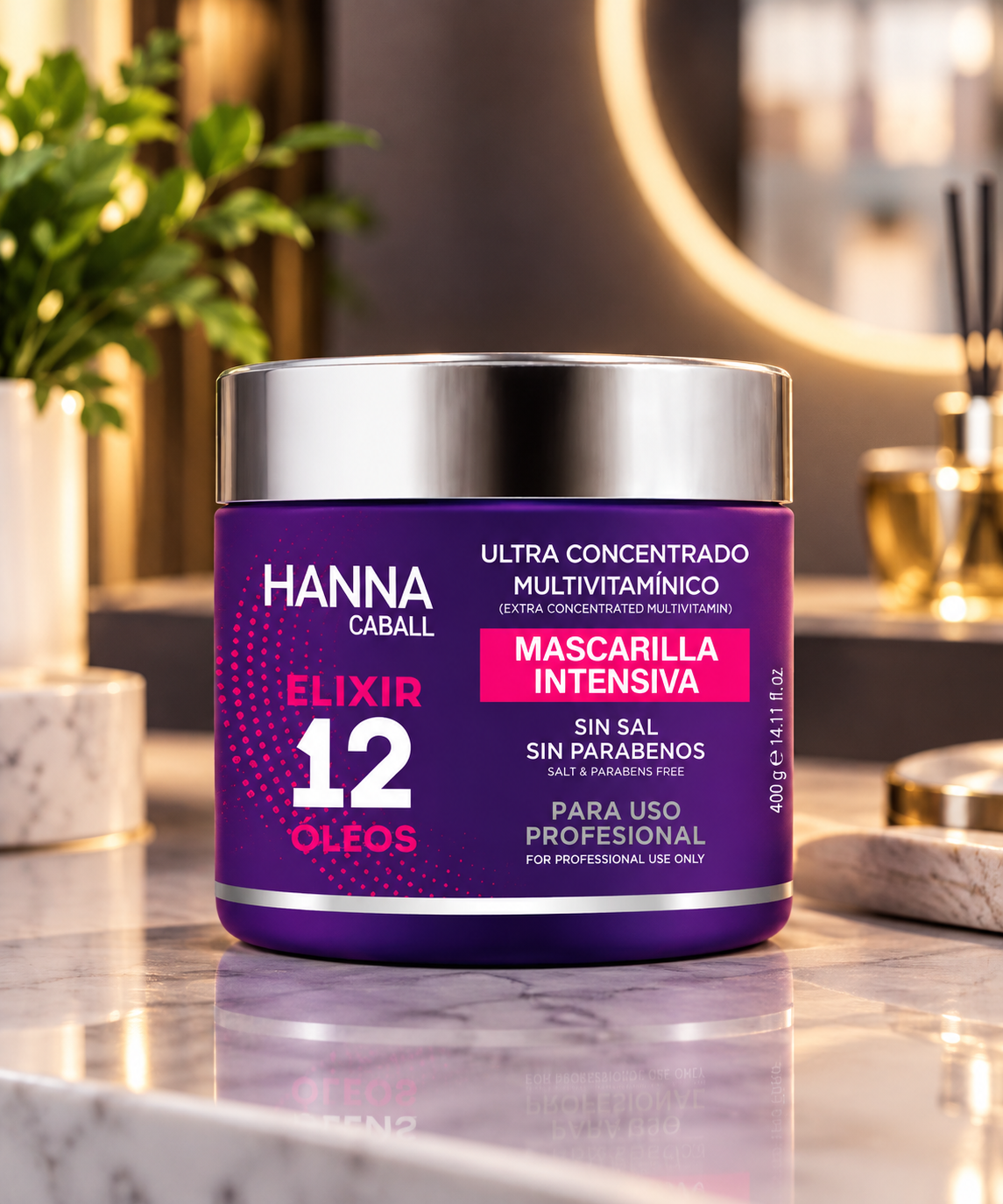 Mascarilla Intensiva Elixir 12 Oleos Hanna Caball 400 ml